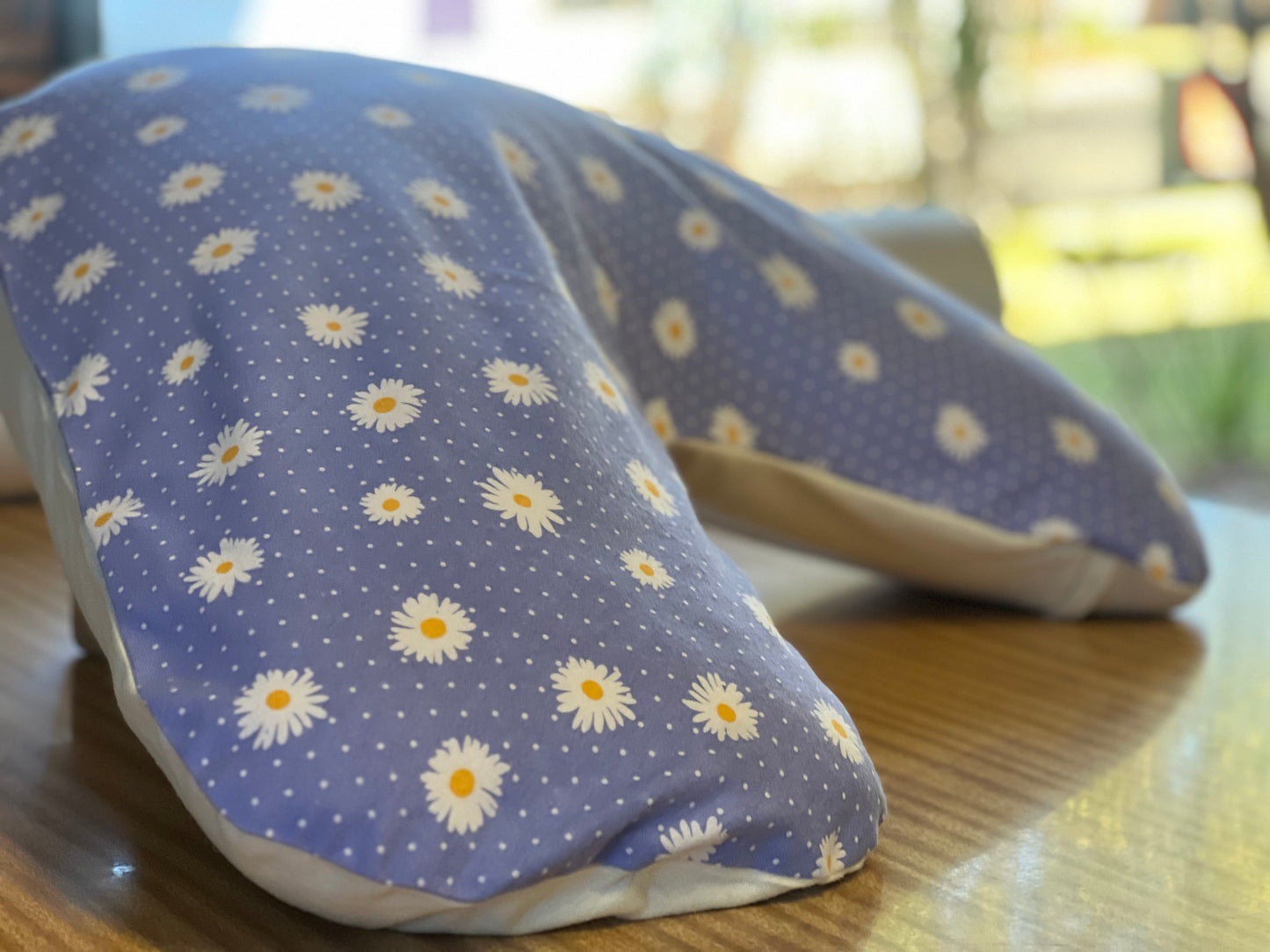 Flannelette purple daisy - Boomerang Pillow Case