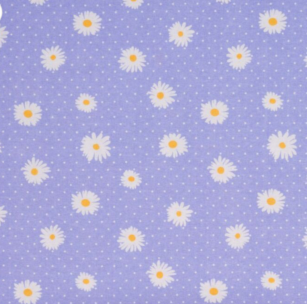Flannelette purple daisy - Boomerang Pillow Case