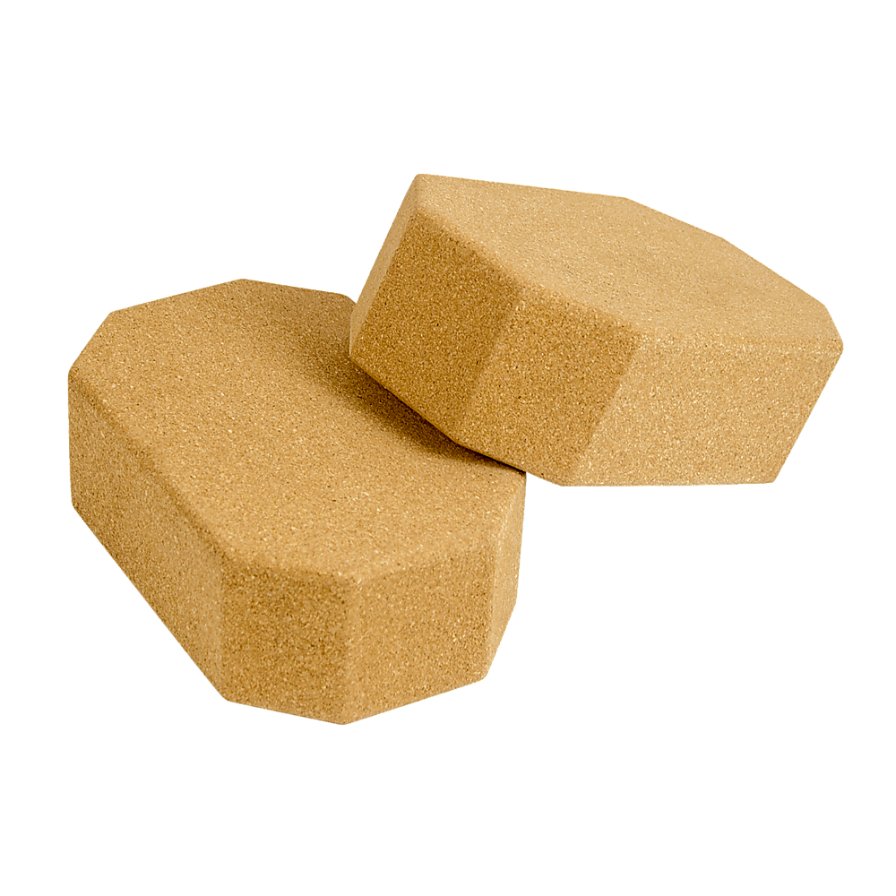 Natural Cork Octagon Yoga Blocks 2 pcs Set