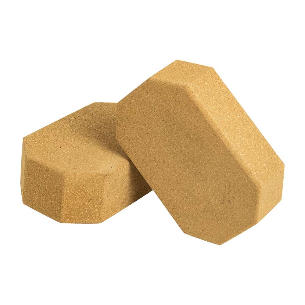 Natural Cork Octagon Yoga Blocks 2 pcs Set