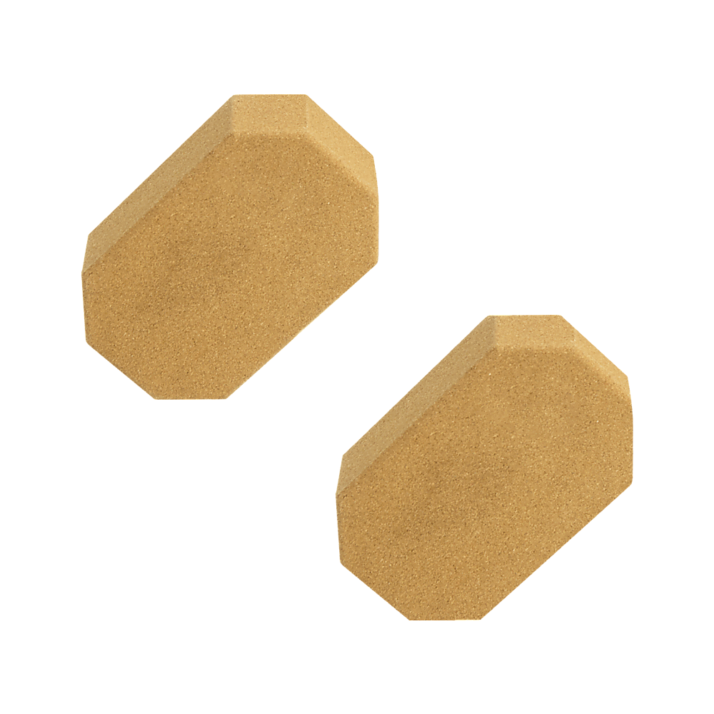 Natural Cork Octagon Yoga Blocks 2 pcs Set