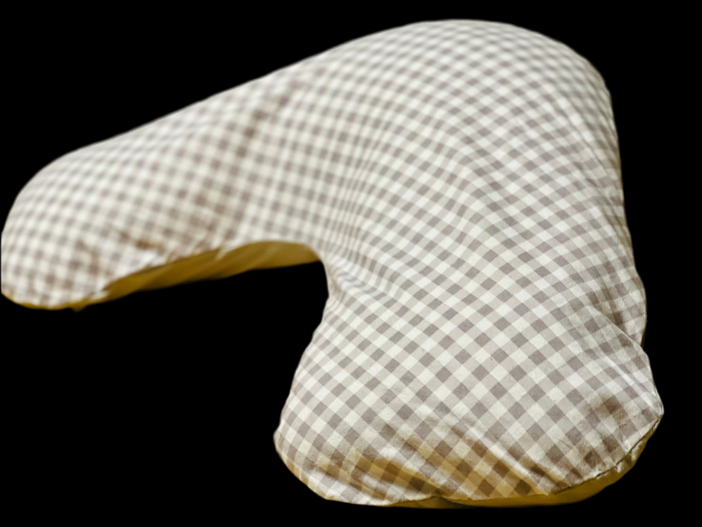 Gingham grey flannelette   - Boomerang Pillow Case
