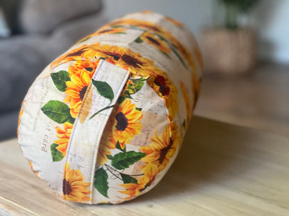 Yoga Bolster - sunflower soft cotton