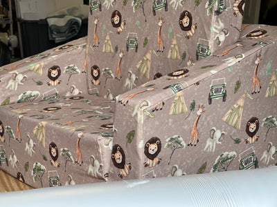 Safari mushroom - Kids Fold-Out Sofa
