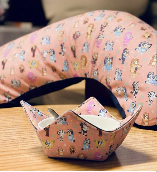 Bluey pillow and bowl cozie set combo - Boomerang Pillow Case