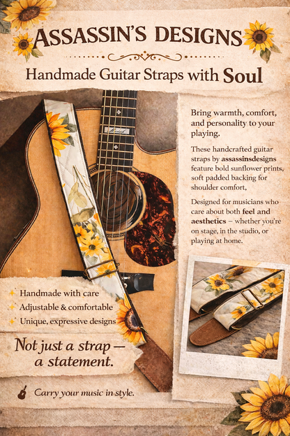 Sunflower - Guitar Strap