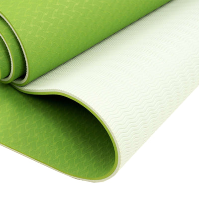 Eco-Friendly Dual layer 8mm Yoga Mat | Lime Green |