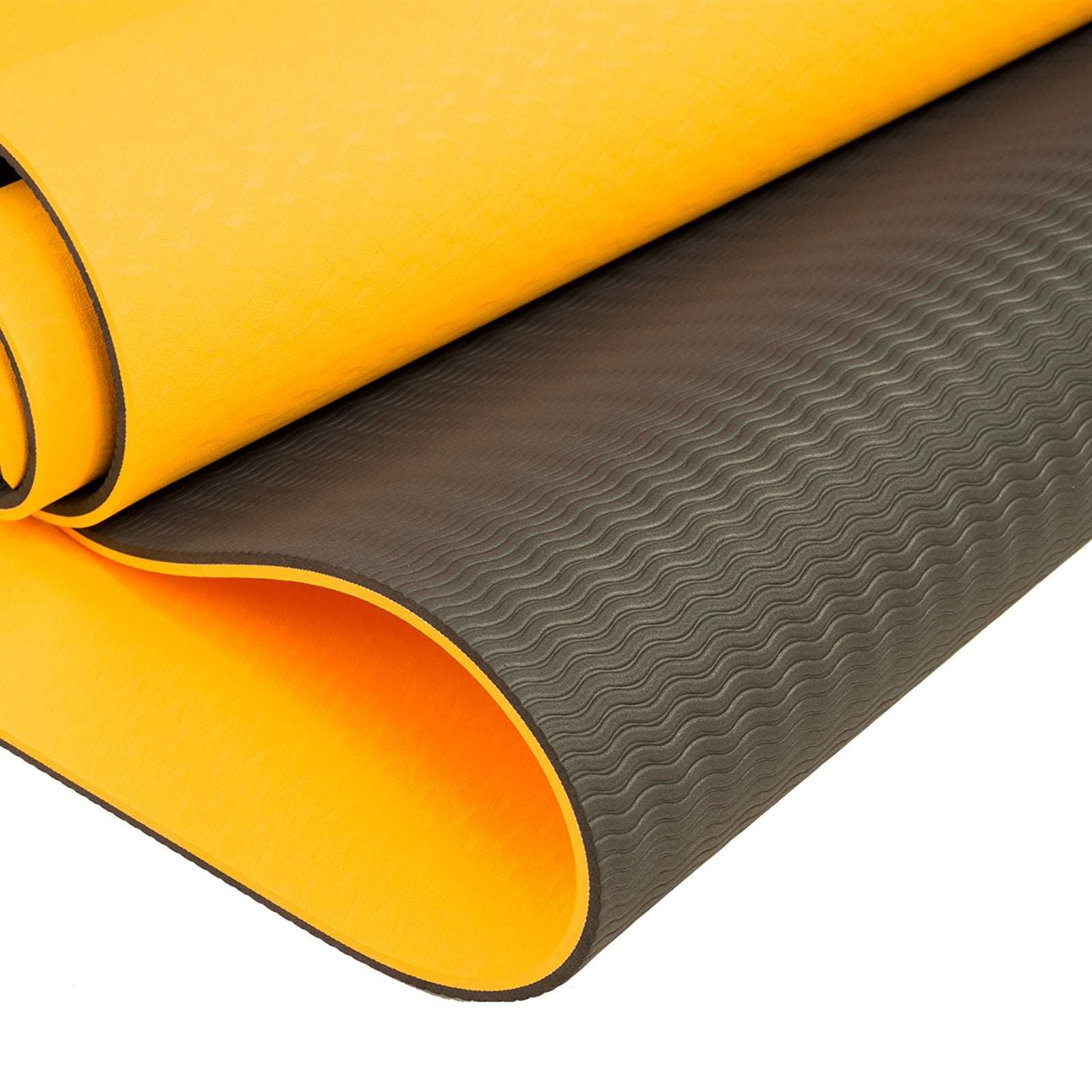 Eco-Friendly Dual Layer 8mm Yoga Mat | Orange |