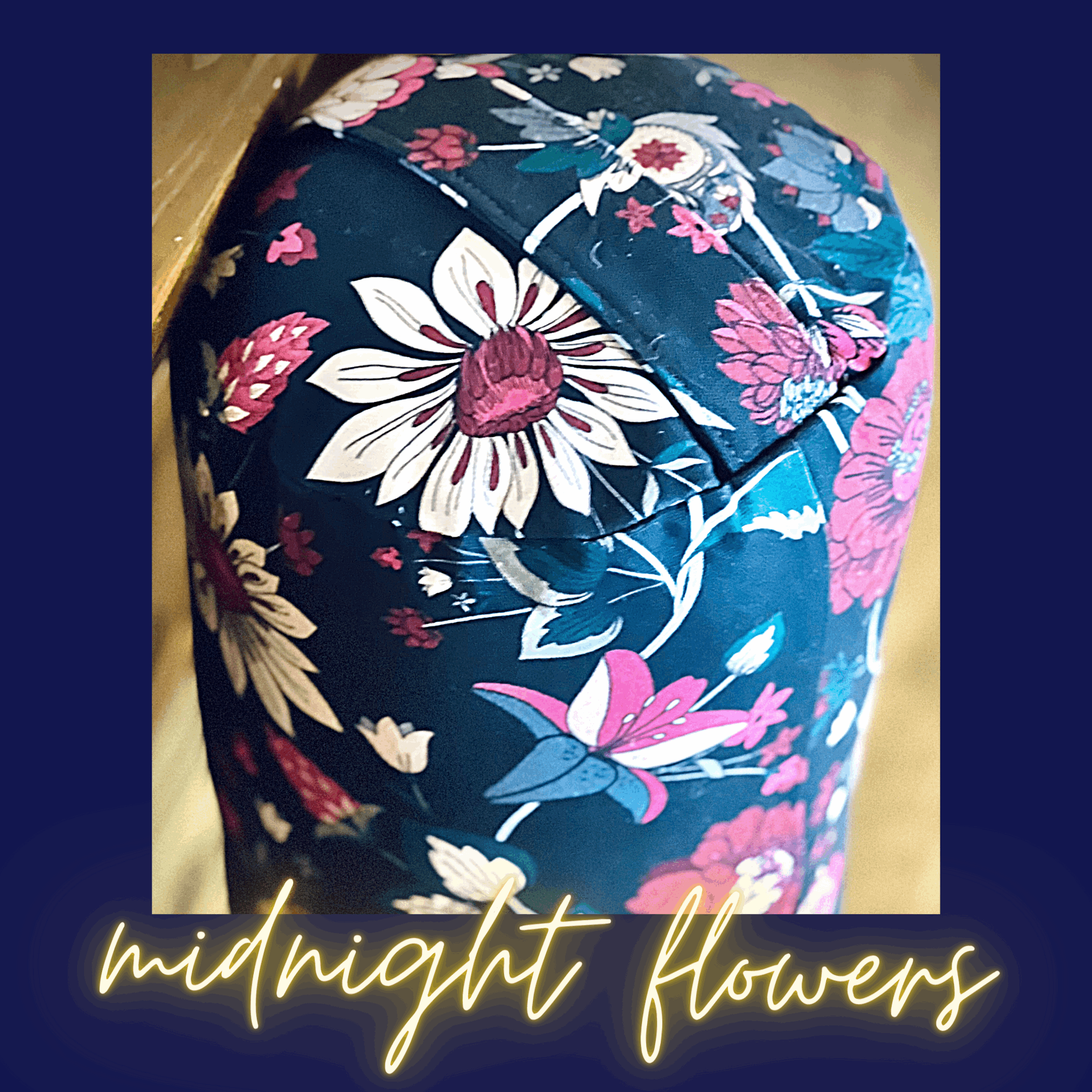 Yoga Bolster - Midnight Flowers