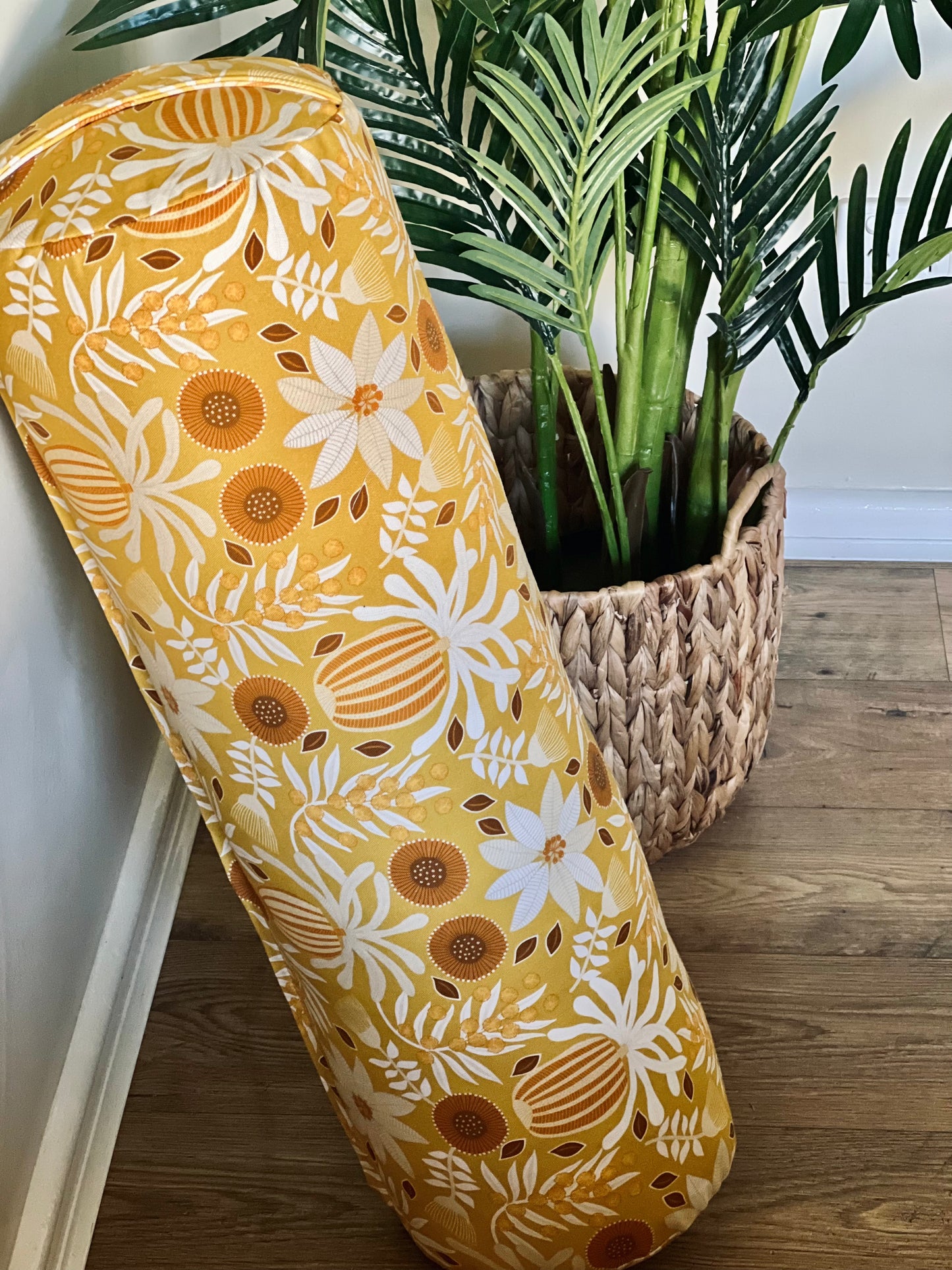 Yoga Bolster 
 - mustard Upholstery