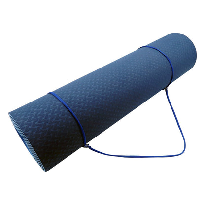 Eco-friendly Dual Layer 8mm Yoga Mat | Dark Blue |