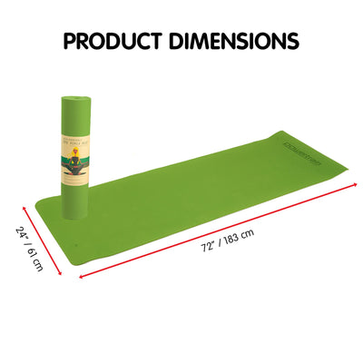 Eco-Friendly Dual layer 8mm Yoga Mat | Lime Green |