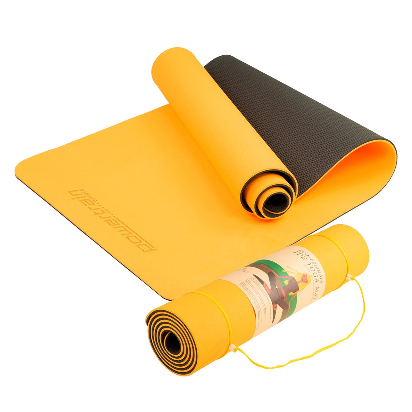 Eco-Friendly Dual Layer 8mm Yoga Mat | Orange |