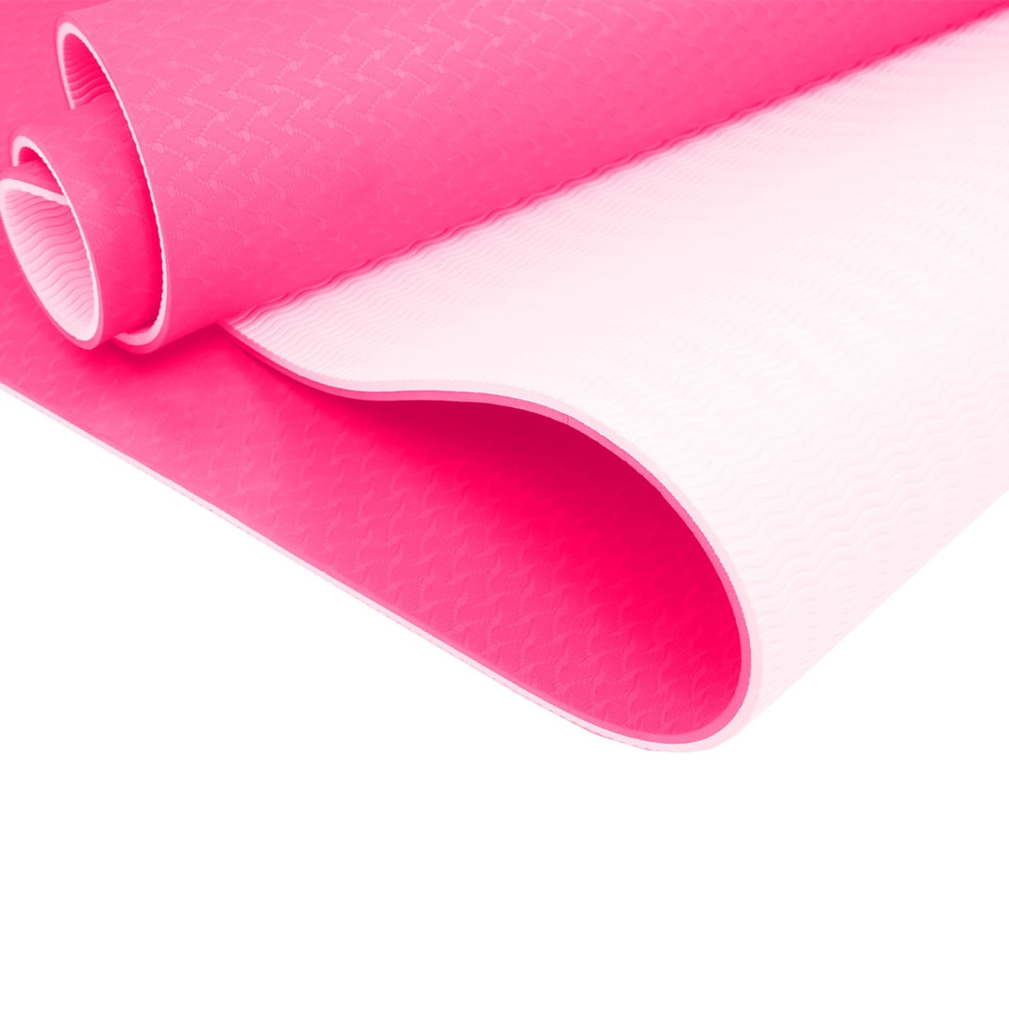 Eco-Friendly Dual Layer 8mm Yoga Mat | Hot Pink |