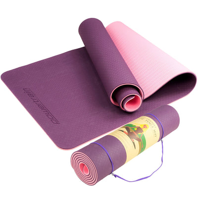Eco-Friendly Dual Layer 8mm Yoga Mat | Purple |