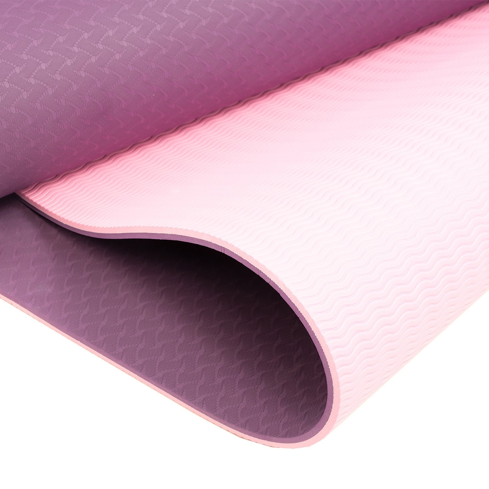 Powertrain Eco-friendly Dual Layer 8mm Yoga Mat, Light Purple