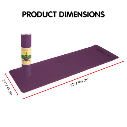 Eco-Friendly Dual Layer 8mm Yoga Mat | Purple |