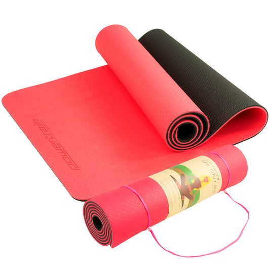 Eco-Friendly Dual Layer 8mm Yoga Mat | Red Blush |